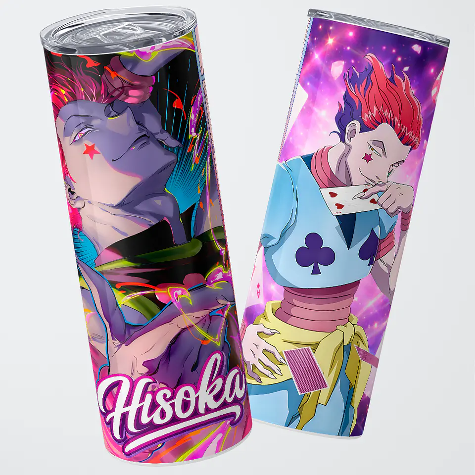 Vaso térmico 600ml - Diseño Hisoka Neon Trick 1