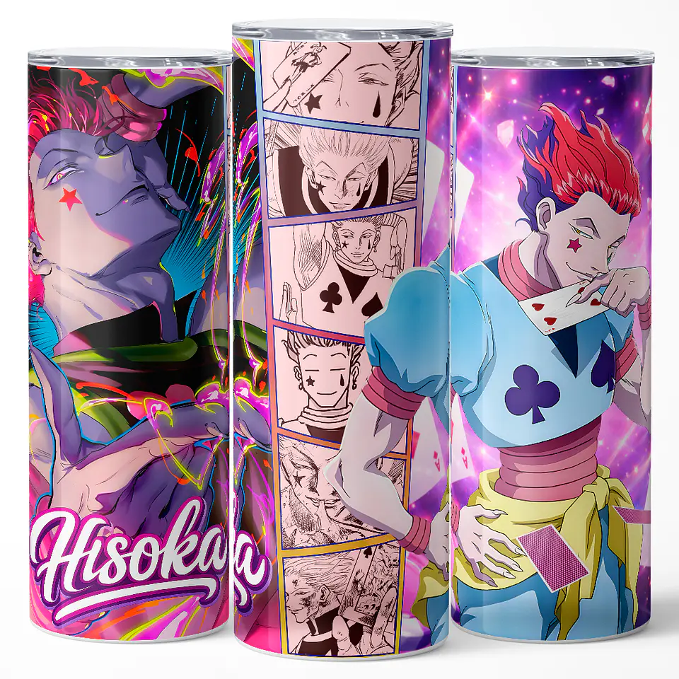Vaso térmico 600ml - Diseño Hisoka Neon Trick 3