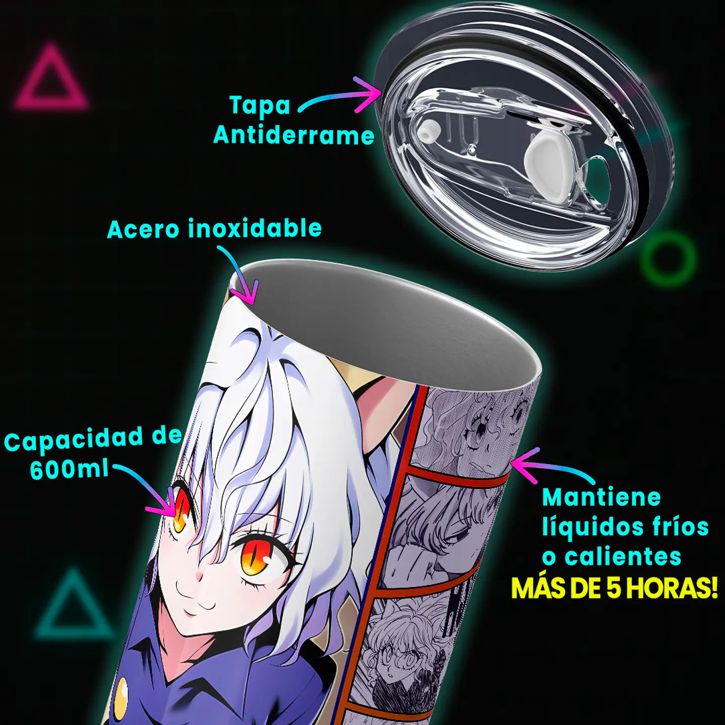 Vaso térmico 600ml - Diseño Neferpitou Royal Instinct 4