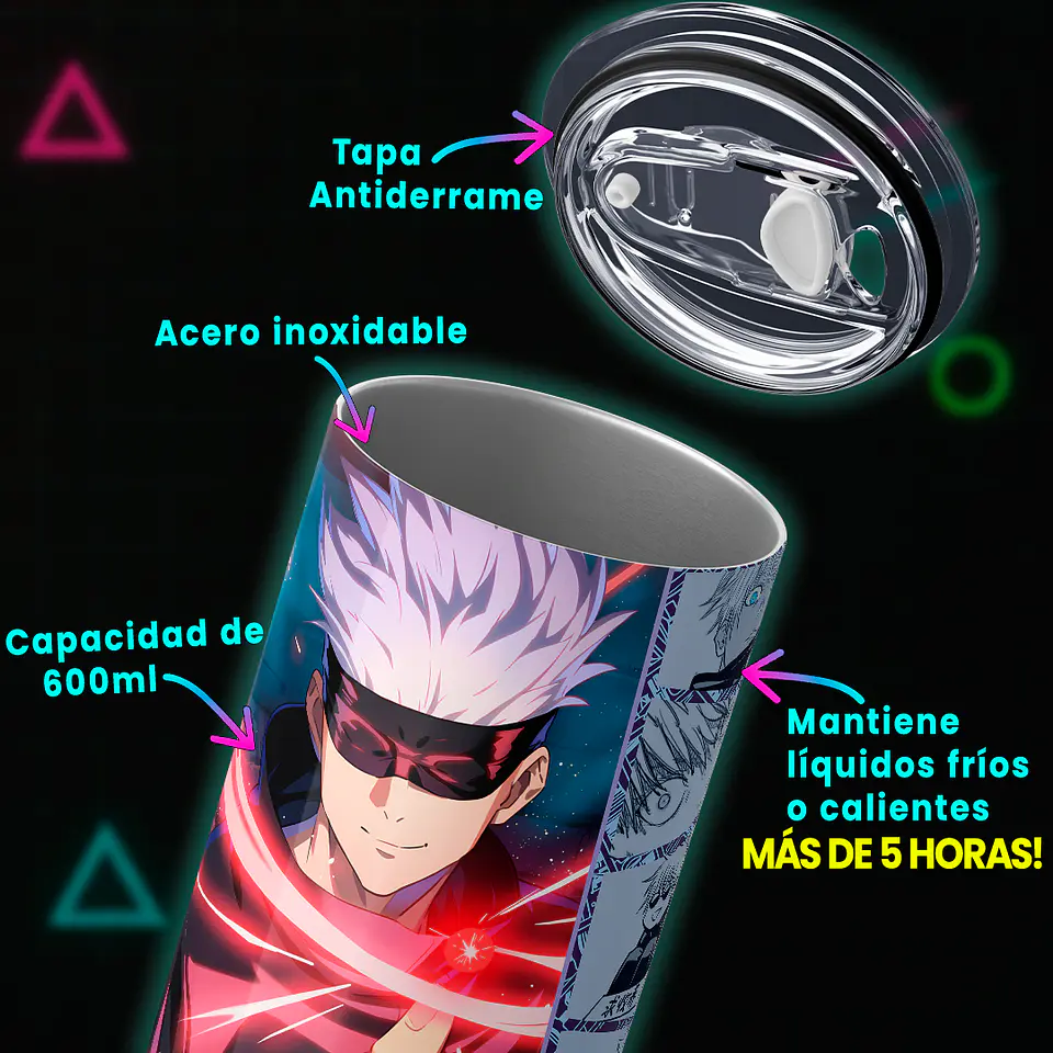 Vaso térmico 600ml - Diseño Gojo Infinite Six Eyes 4