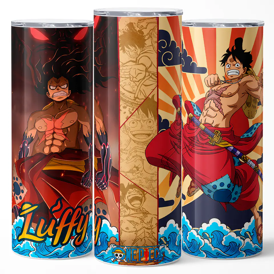 Vaso térmico 600ml - Diseño Luffy Wano Sunburst 3