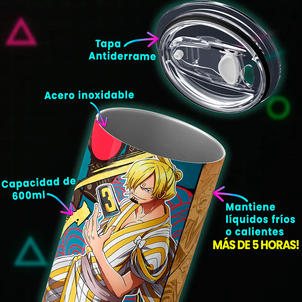 Vaso térmico 600ml - Diseño Sanji Sangoro Flame 4