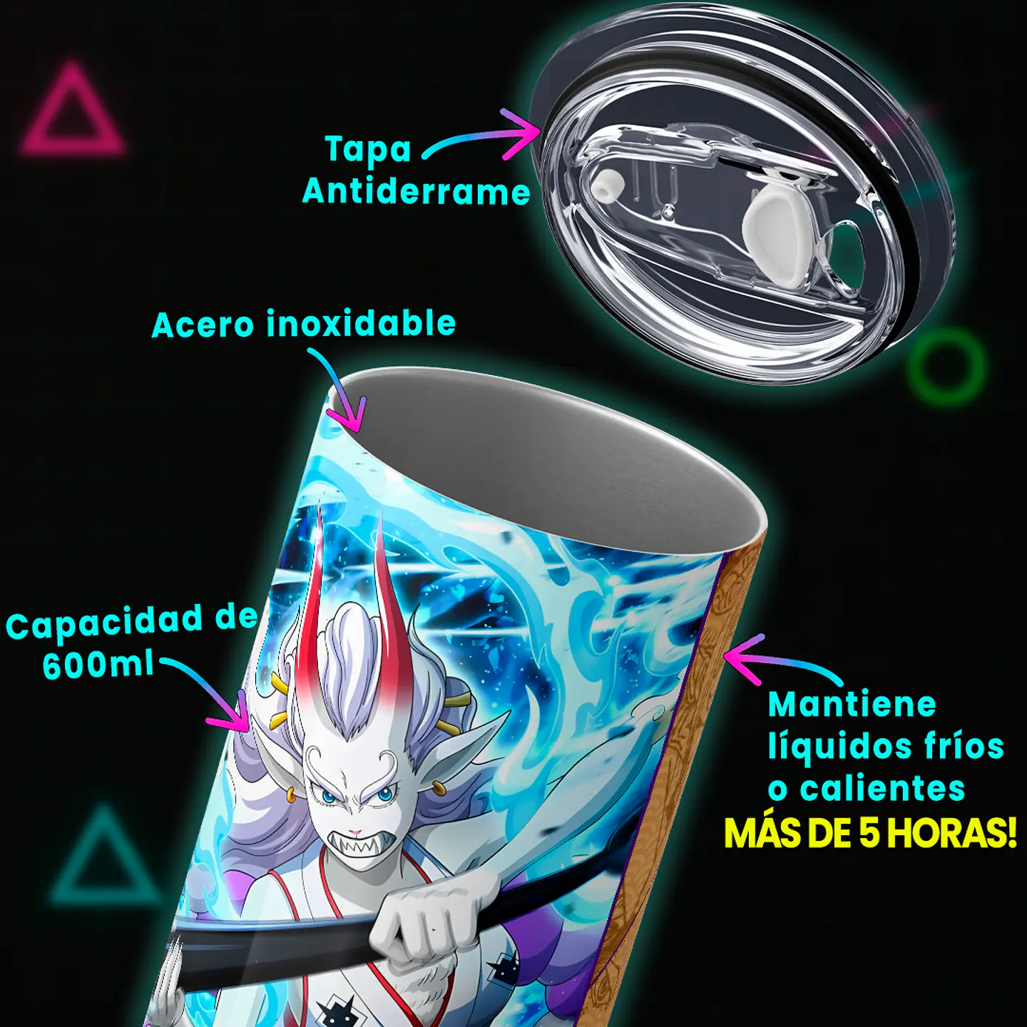 Vaso térmico 600ml - Diseño Yamato Guardian Spirit 4