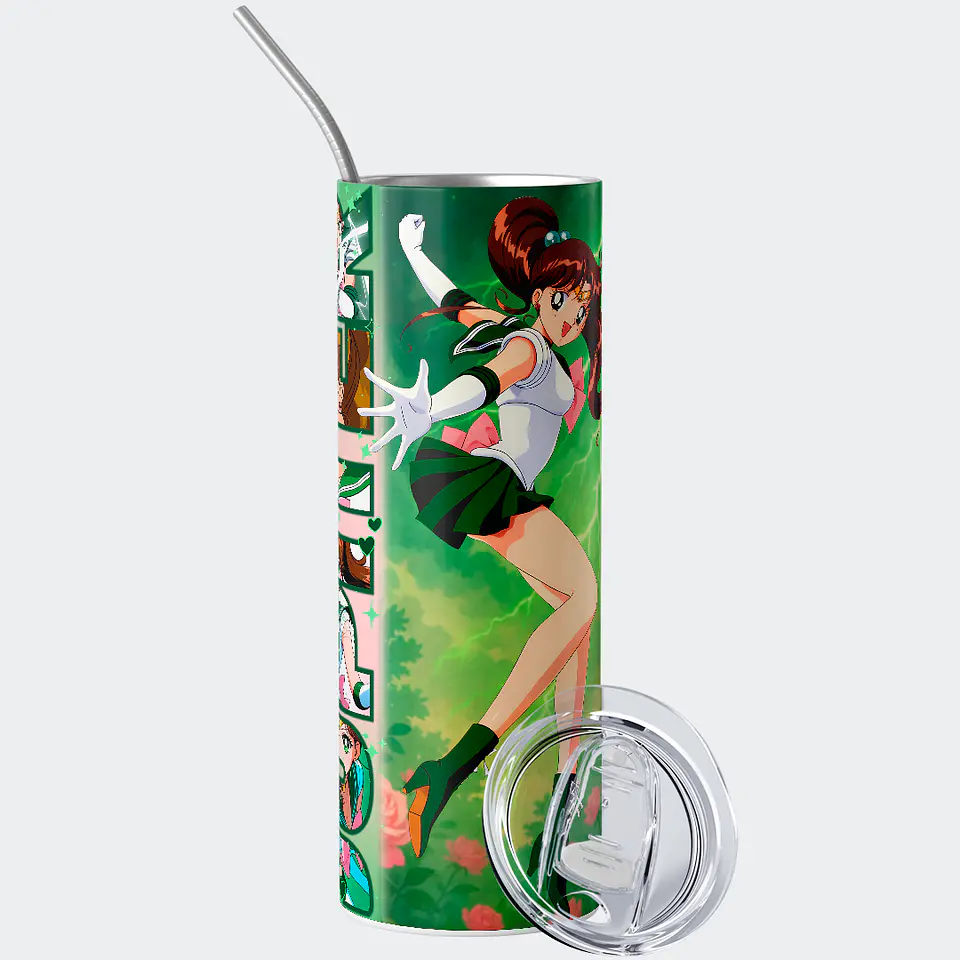 Vaso térmico 600ml - Diseño Sailor Jupiter Thunder Rose 2
