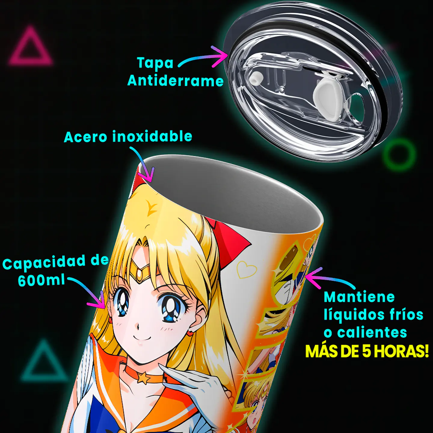 Vaso térmico 600ml - Diseño Venus Love Chain 4