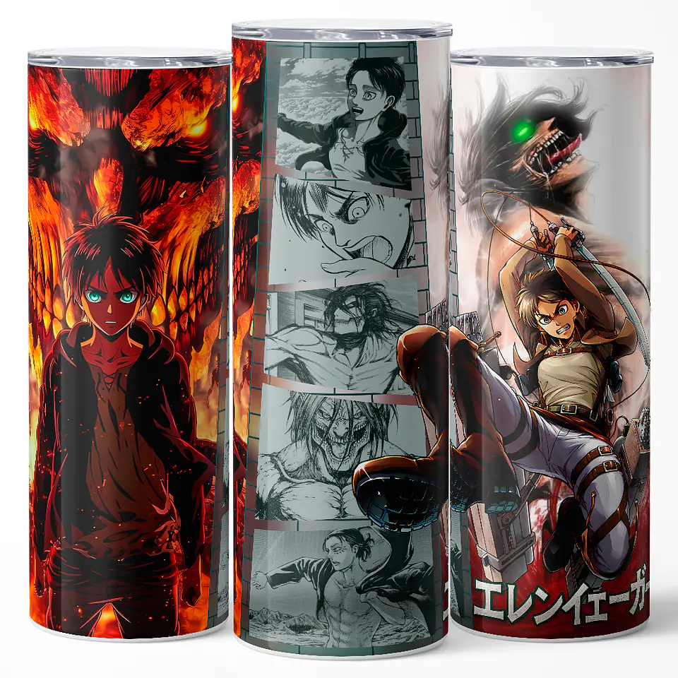 Vaso térmico 600ml - Diseño Eren Yeager Founding Path 3