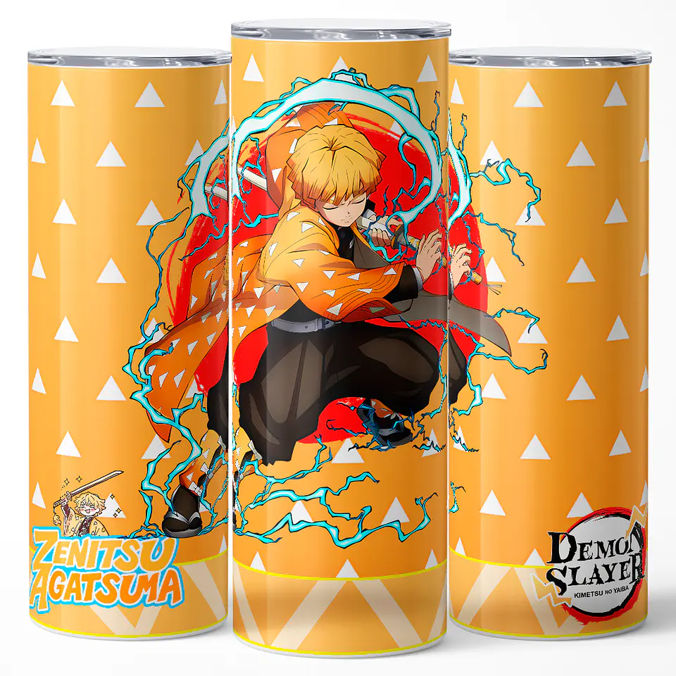 Vaso térmico 600ml - Diseño Zenitsu Thunder Strike 3