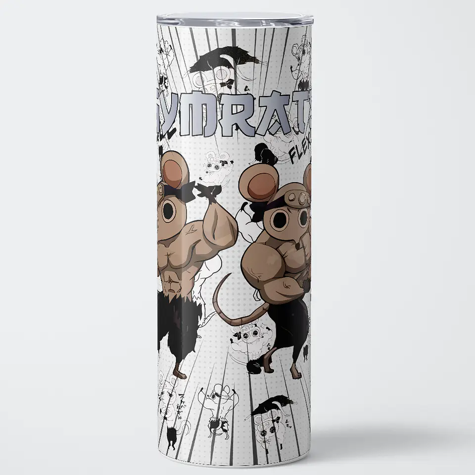 Vaso térmico 600ml - Diseño Muscle Mice Gymrats 1