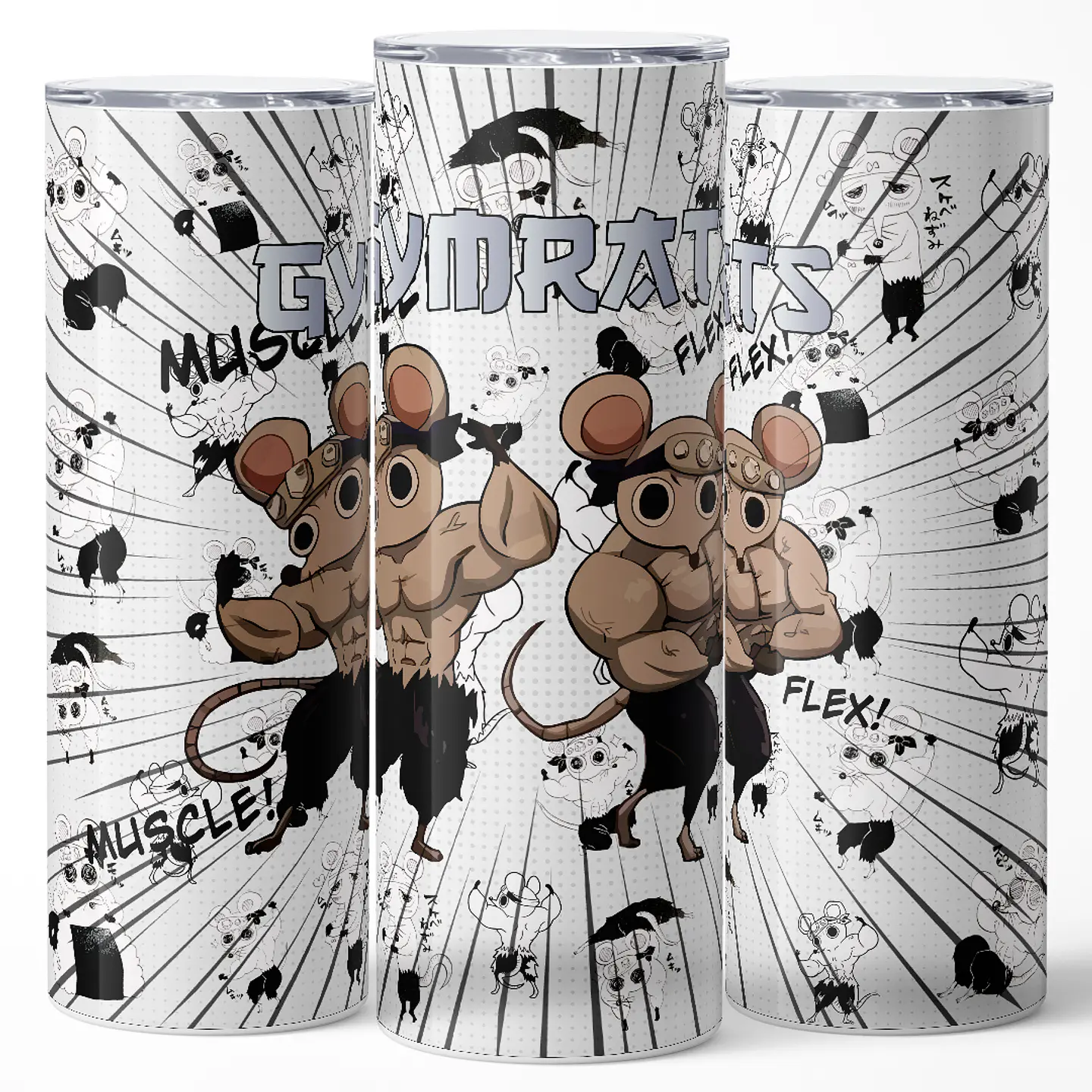 Vaso térmico 600ml - Diseño Muscle Mice Gymrats 3