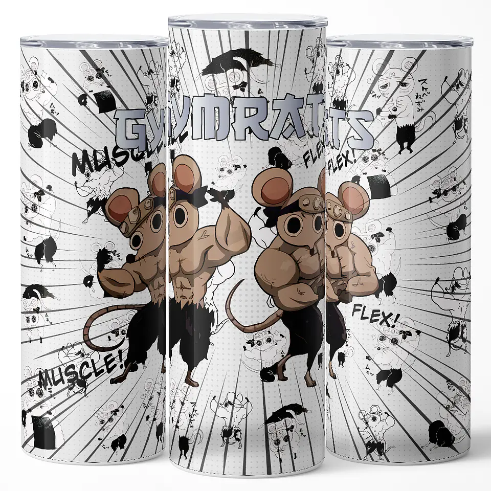 Vaso térmico 600ml - Diseño Muscle Mice Gymrats 3