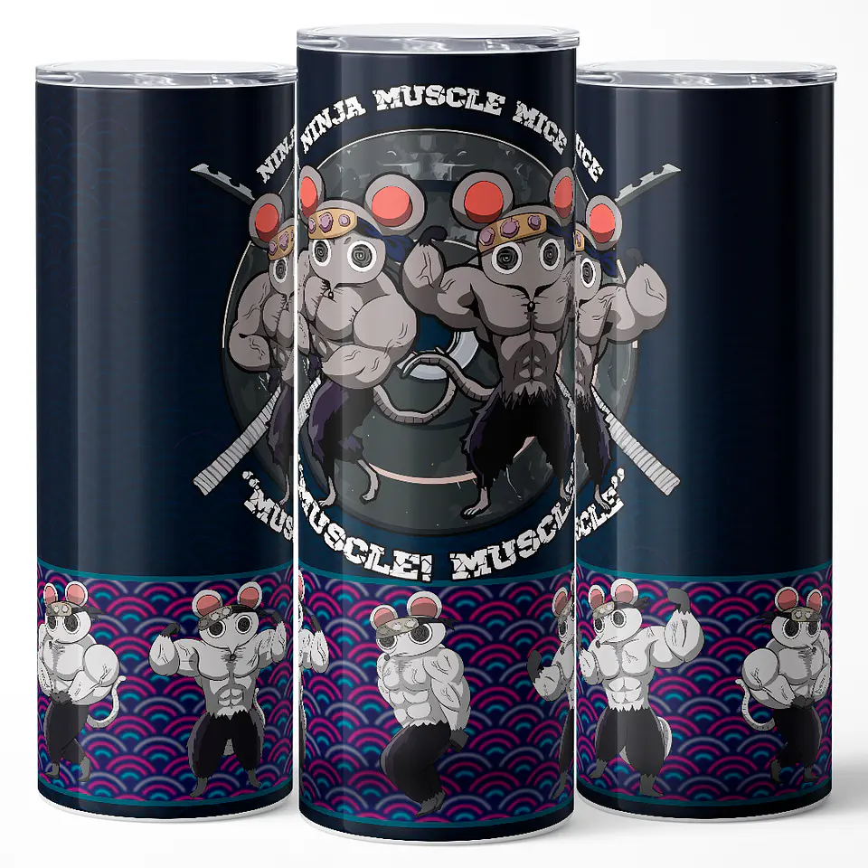 Vaso térmico 600ml - Diseño Muscle Mice Ninja Heavy 3