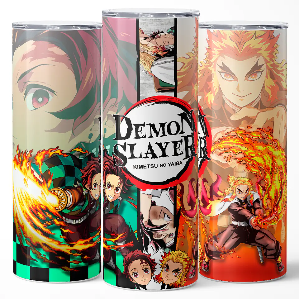 Vaso térmico 600ml - Diseño Tanjiro & Rengoku Flame Bond 3