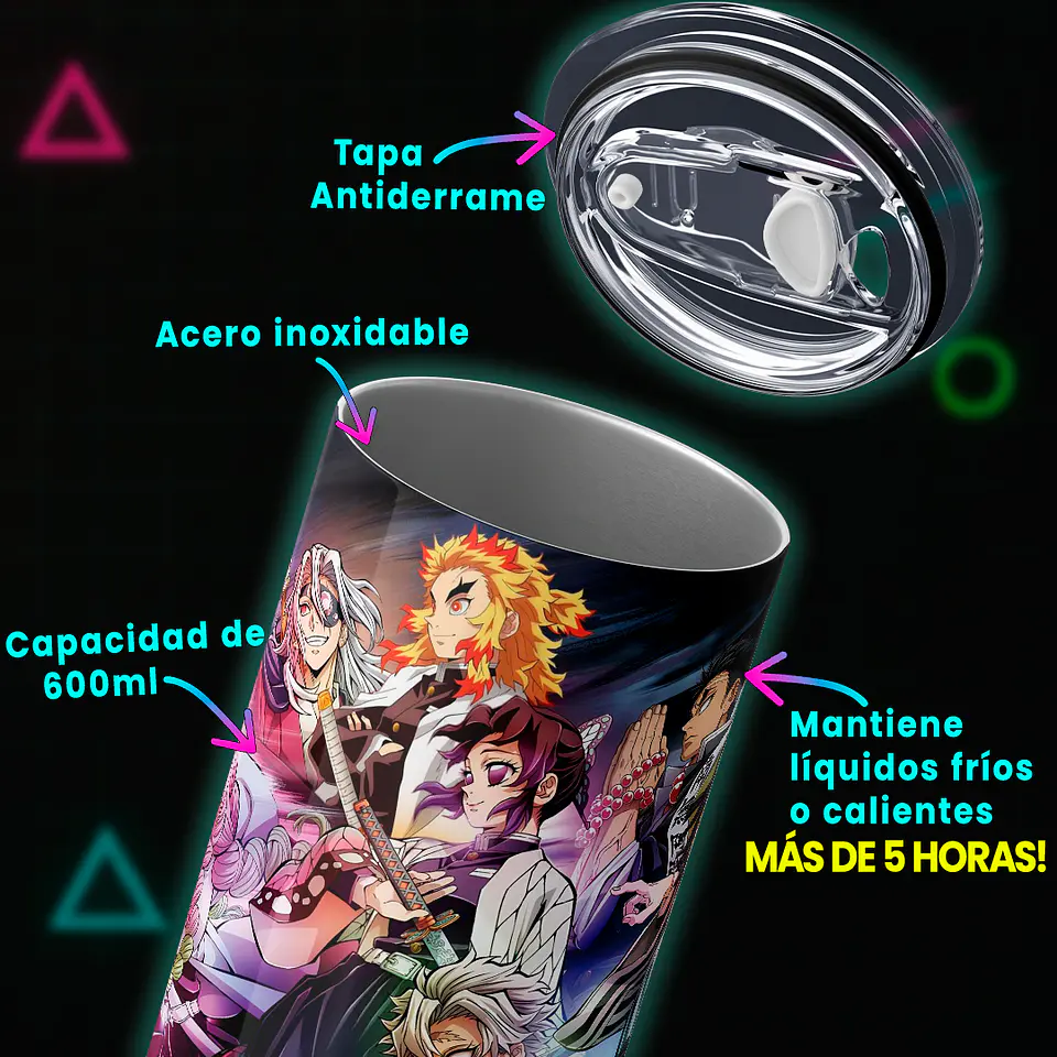 Vaso térmico 600ml - Diseño Hashira Corps Ultimate Alliance 4
