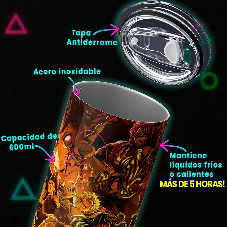 Vaso térmico 600ml - Diseño Hashira Infinity Castle Battle 4