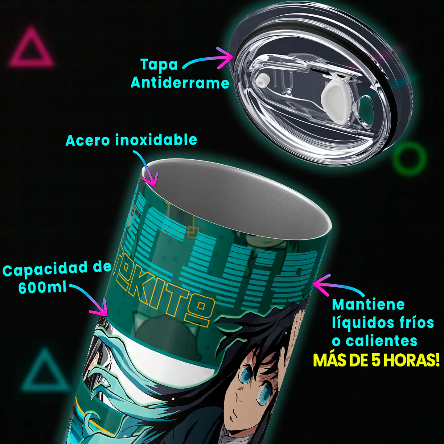 Vaso térmico 600ml - Diseño Tokito Mist Clarity 4