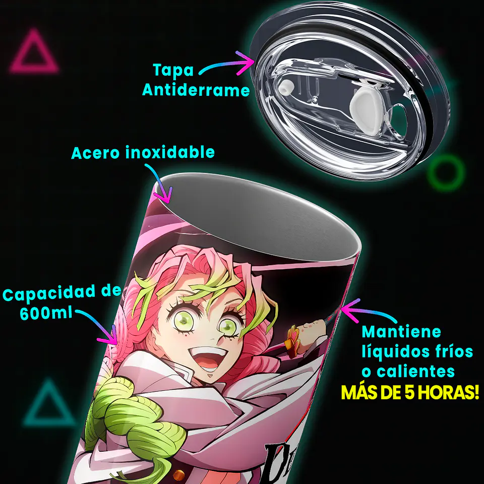 Vaso térmico 600ml - Diseño Mitsuri Love Bloom 4