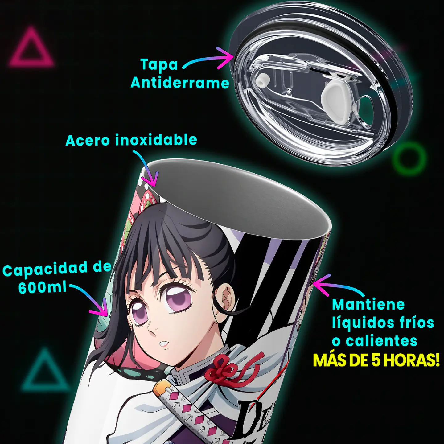 Vaso térmico 600ml - Diseño Kanao Butterfly Spirit 4