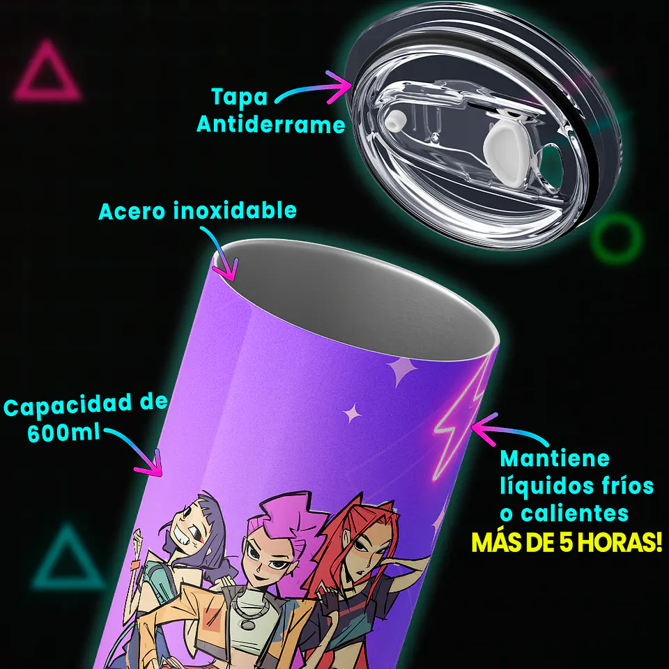 Vaso térmico 600ml - Diseño K-Pop Huntrix Edition 3