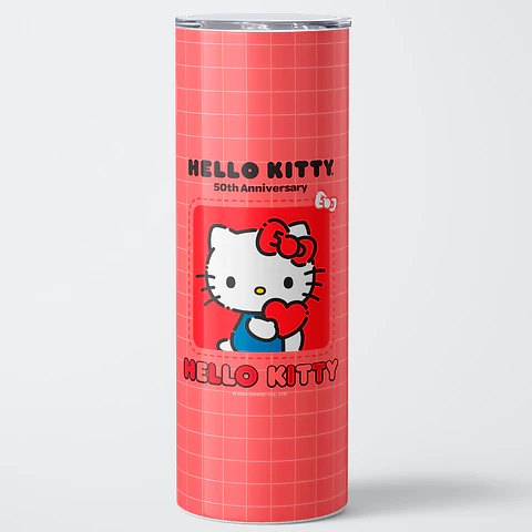 Vaso térmico 600ml - Diseño Hello Kitty 50th Heart Grid