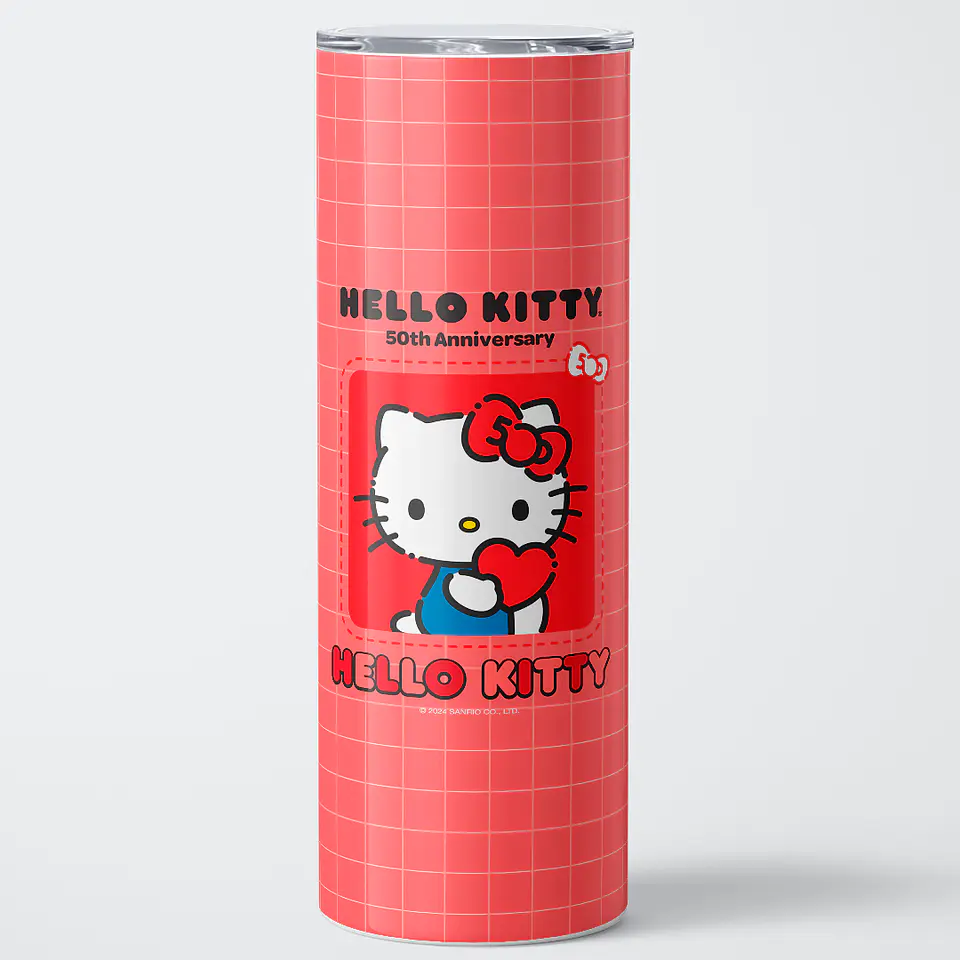 Vaso térmico 600ml - Diseño Hello Kitty 50th Heart Grid 1