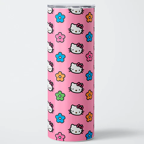Vaso térmico 600ml - Diseño Hello Kitty Pink Flower Garden