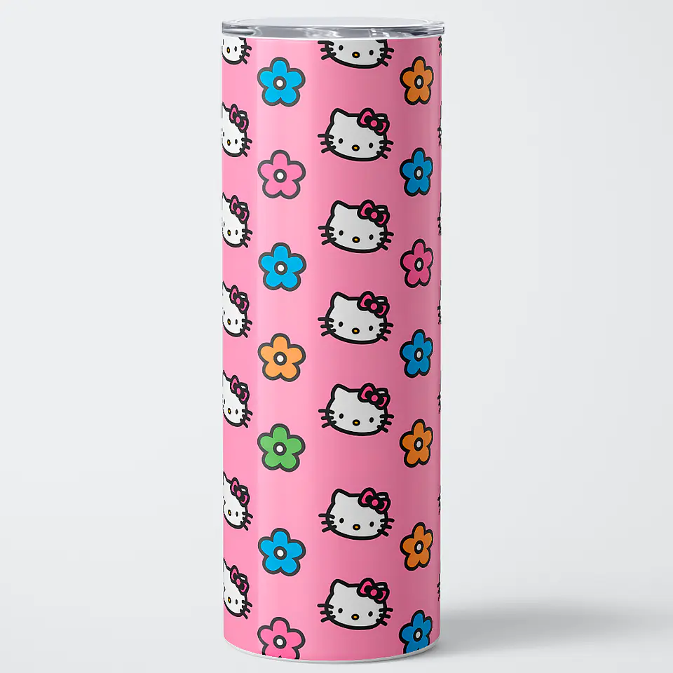 Vaso térmico 600ml - Diseño Hello Kitty Pink Flower Garden 1