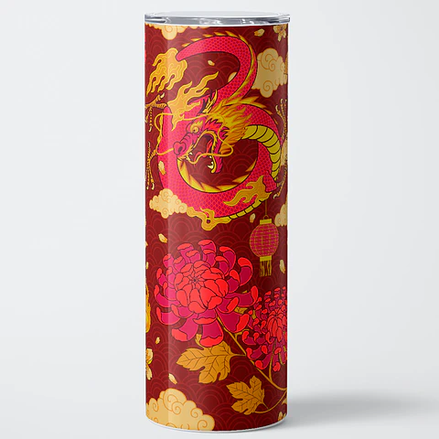 Vaso térmico 600ml - Diseño Oriental Dragon Bloom
