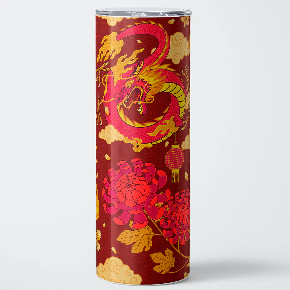 Vaso térmico 600ml - Diseño Oriental Dragon Bloom 1
