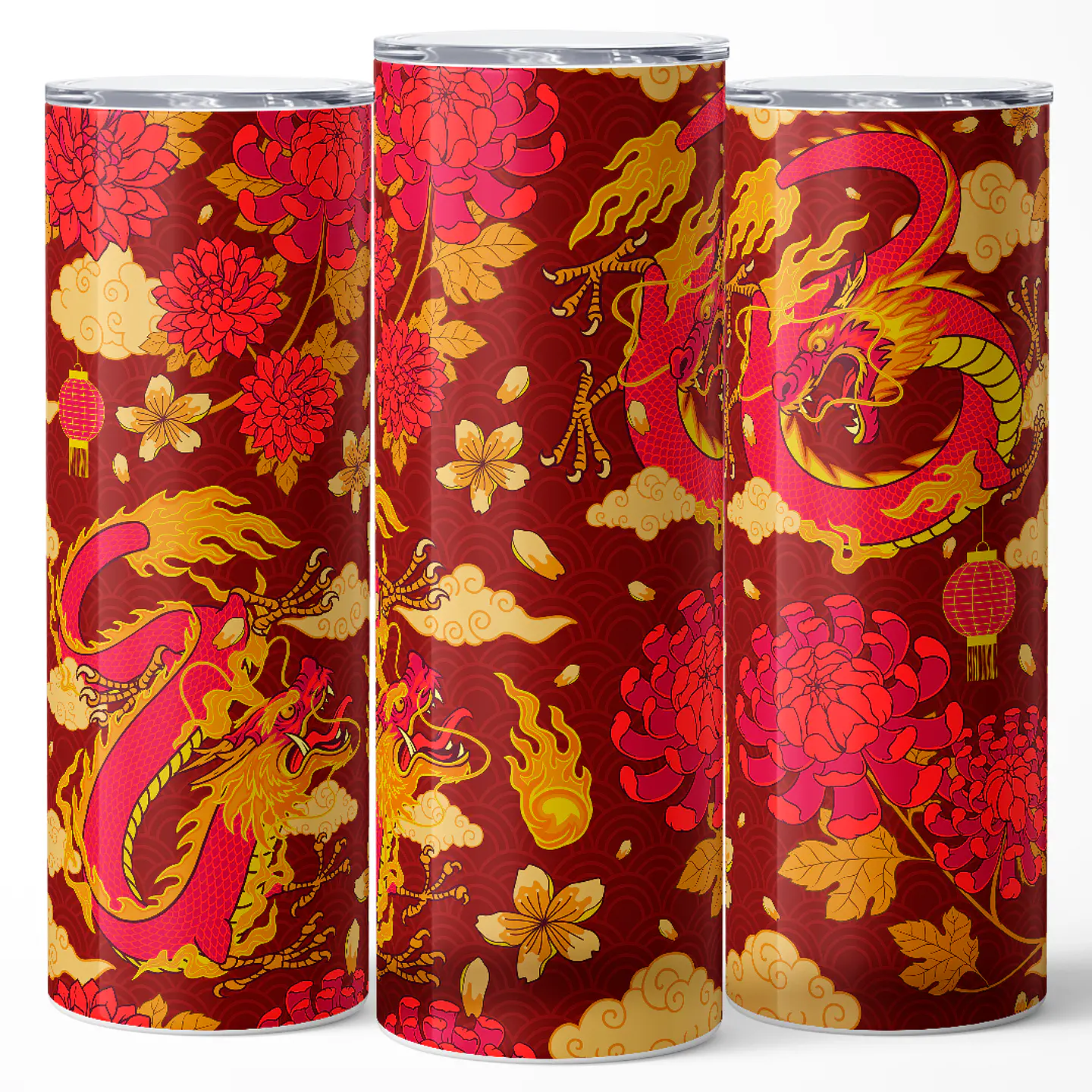 Vaso térmico 600ml - Diseño Oriental Dragon Bloom 3