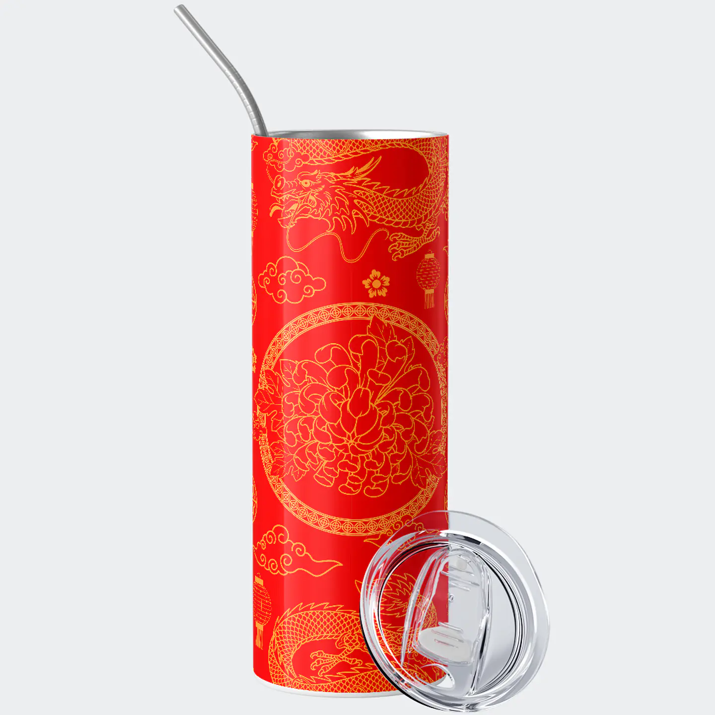 Vaso térmico 600ml - Diseño Golden Imperial Dragon 2