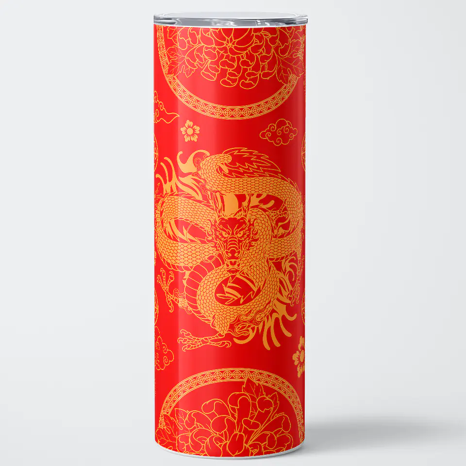 Vaso térmico 600ml - Diseño Golden Imperial Dragon 1