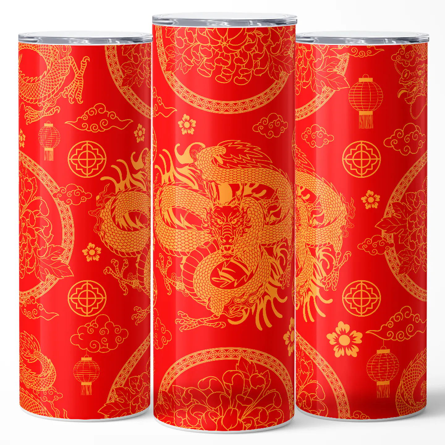 Vaso térmico 600ml - Diseño Golden Imperial Dragon 3