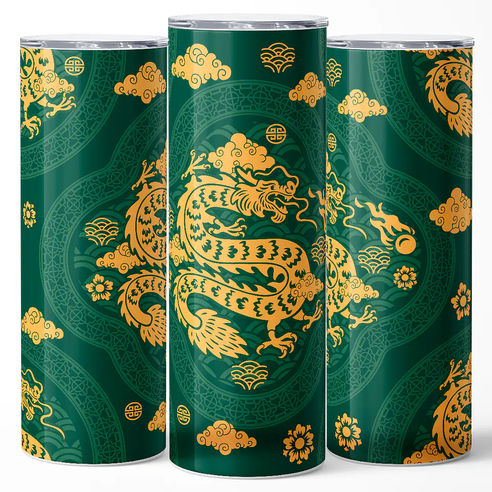 Vaso térmico 600ml - Diseño Jade Imperial Guardian 3