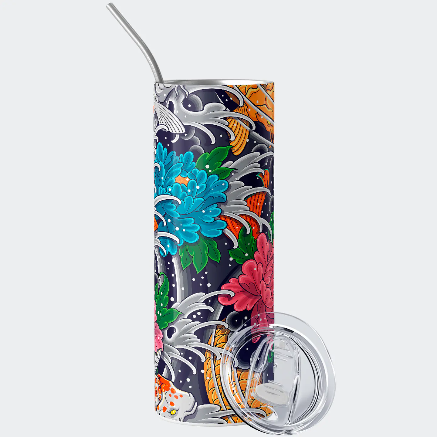 Vaso térmico 600ml - Diseño Koi Serenity Wave 2