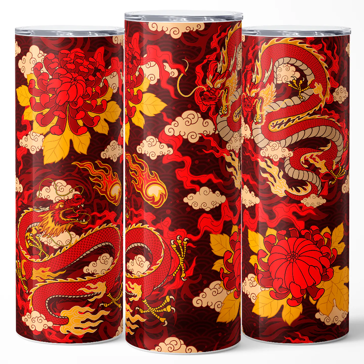 Vaso térmico 600ml - Diseño Crimson Flame Dragon 3