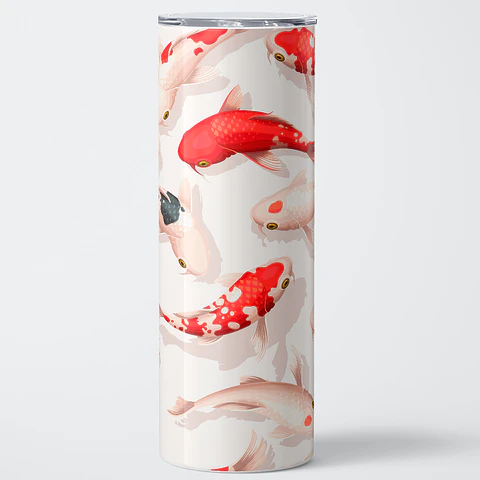 Vaso térmico 600ml - Diseño Koi White Harmony