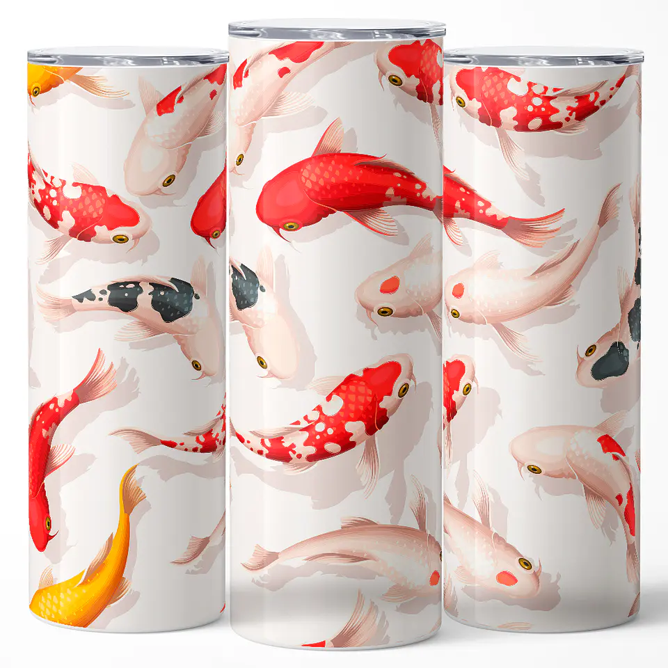 Vaso térmico 600ml - Diseño Koi White Harmony 3
