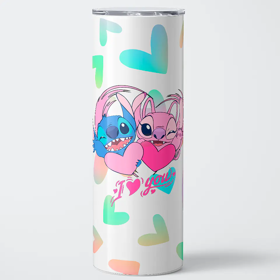 Vaso térmico 600ml - Diseño Stitch & Angel Heart Glow 1