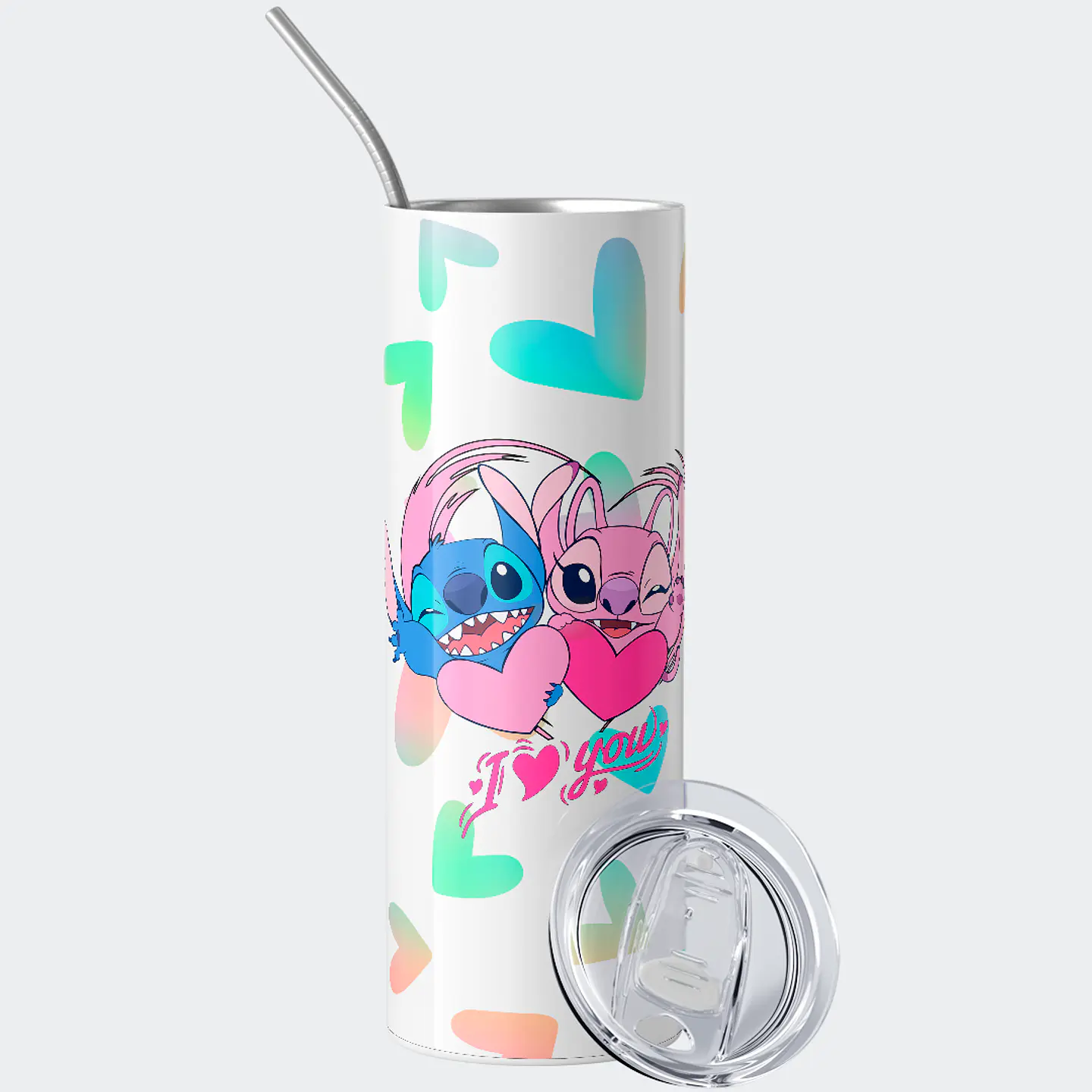 Vaso térmico 600ml - Diseño Stitch & Angel Heart Glow 2
