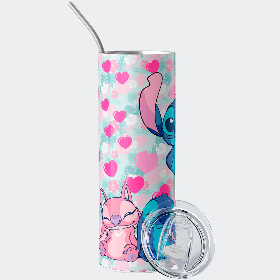 Vaso térmico 600ml - Diseño Stitch & Angel 2