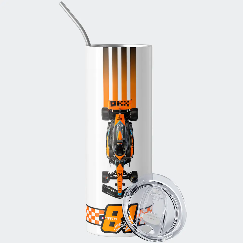 Vaso térmico 600ml - Diseño Oscar Piastri 81 Racing 2