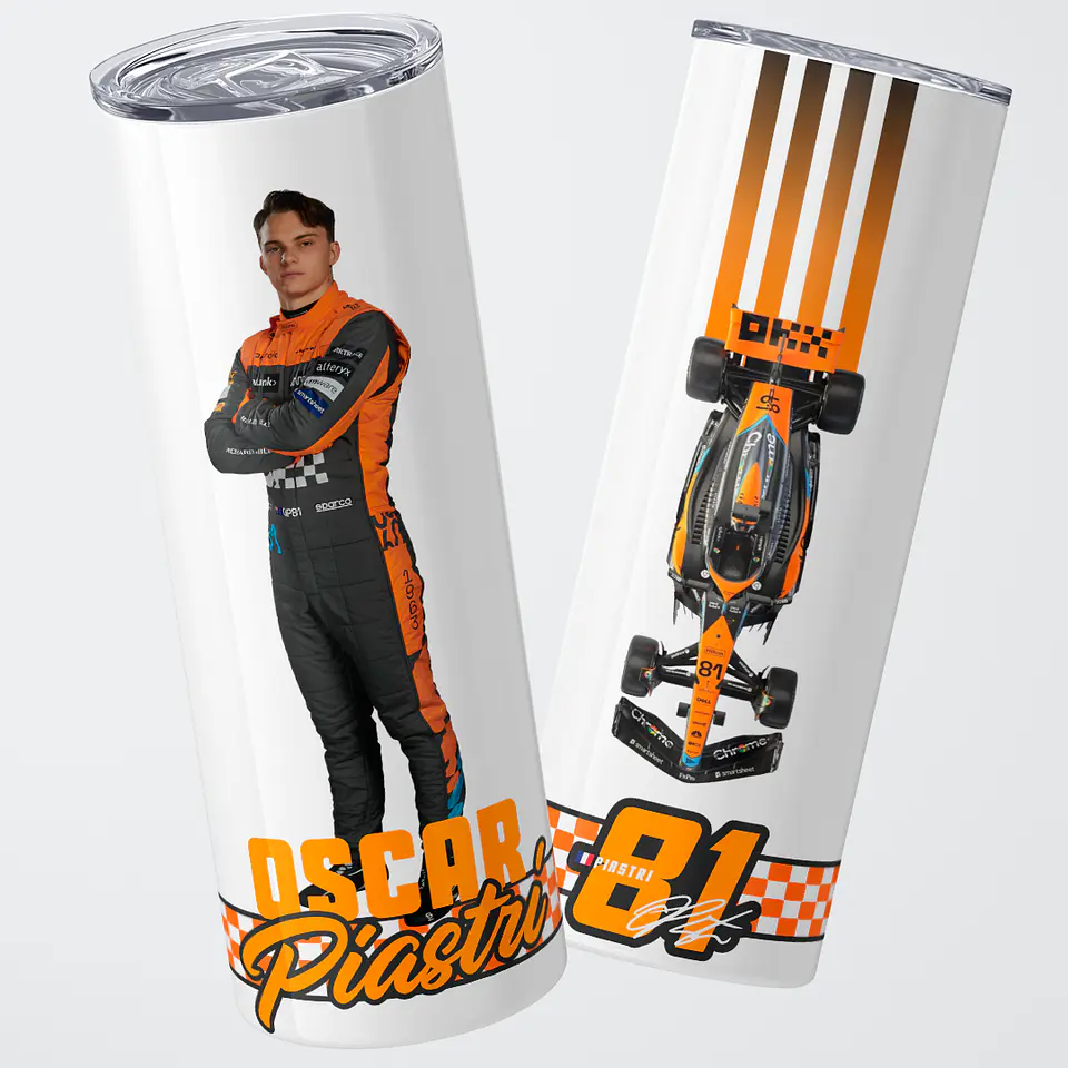 Vaso térmico 600ml - Diseño Oscar Piastri 81 Racing 1