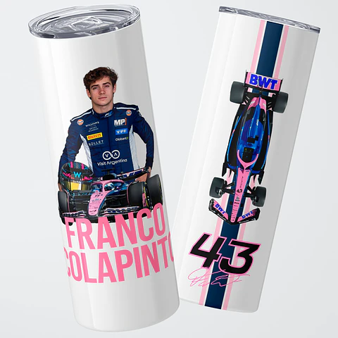 Vaso térmico 600ml - Diseño Franco Colapinto Pink Edition 43