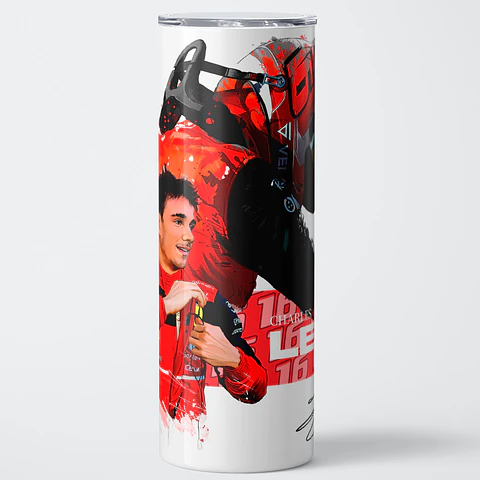 Vaso térmico 600ml - Diseño Charles Leclerc Red Splash Signature