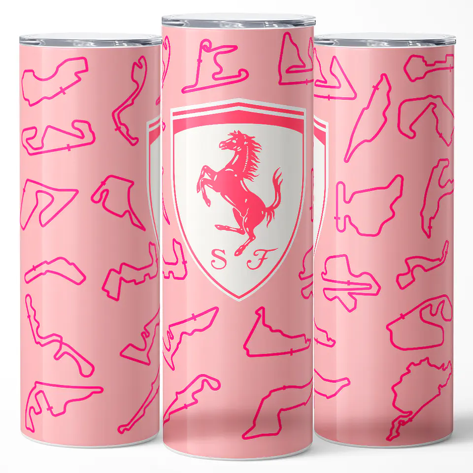 Vaso térmico 600ml - Diseño Ferrari Pink Circuit Passion 3