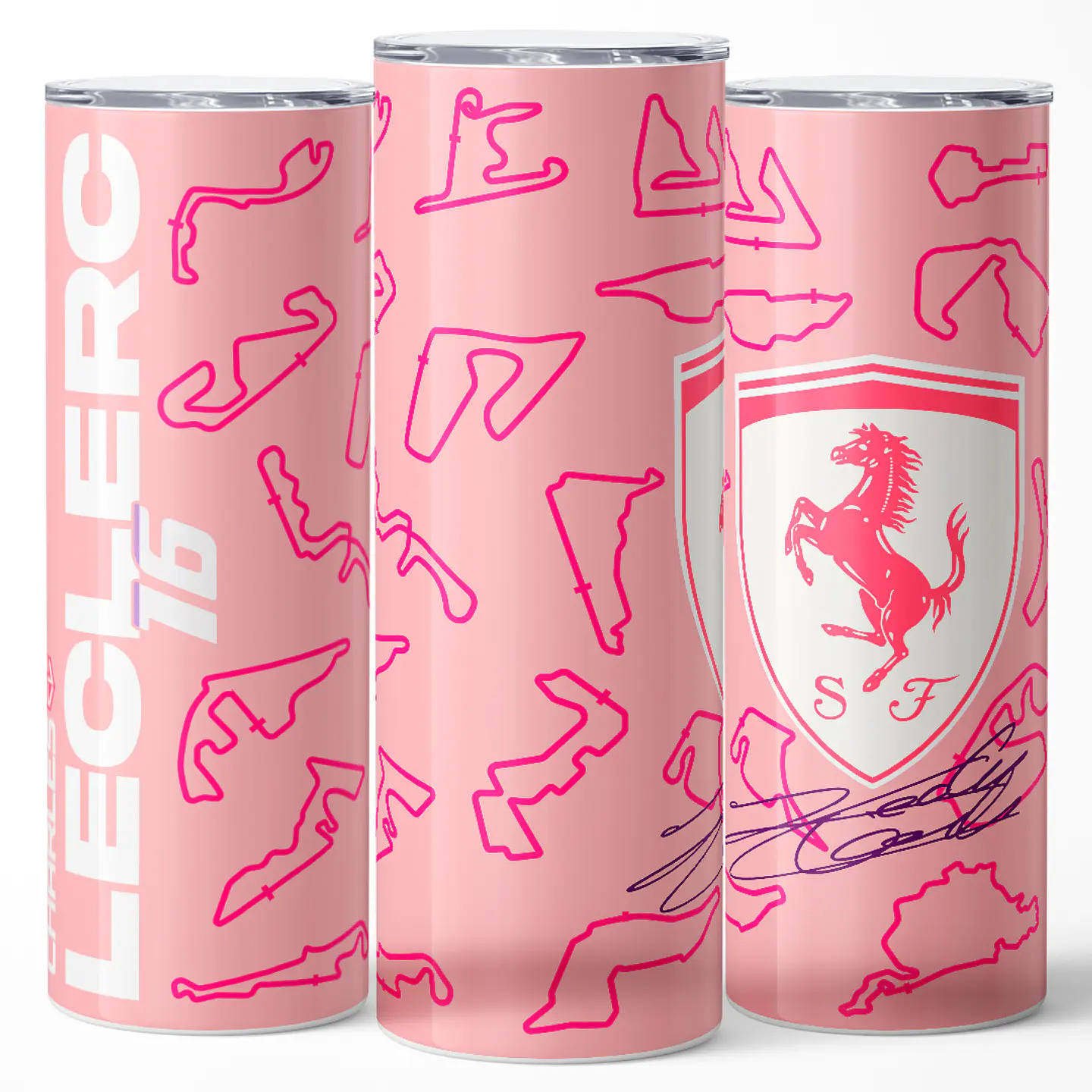 Vaso térmico 600ml - Diseño Charles Leclerc Pink Circuit Edition 3