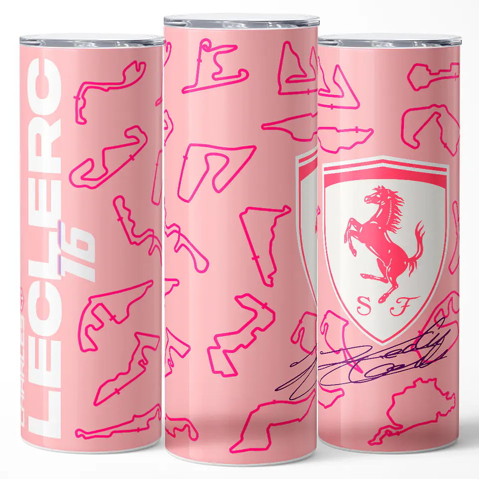 Vaso térmico 600ml - Diseño Charles Leclerc Pink Circuit Edition 3