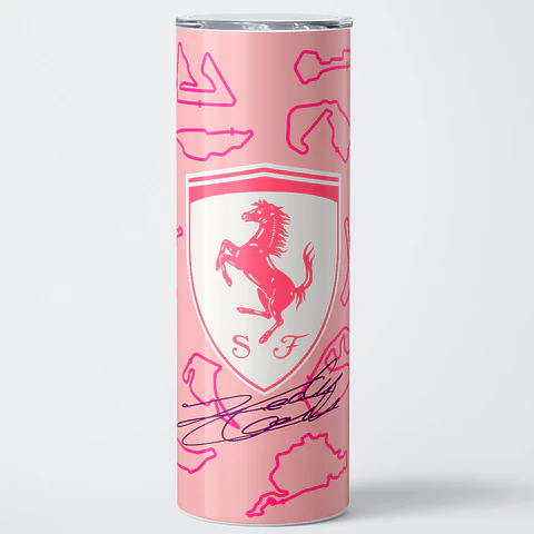 Vaso térmico 600ml - Diseño Charles Leclerc Pink Circuit Edition