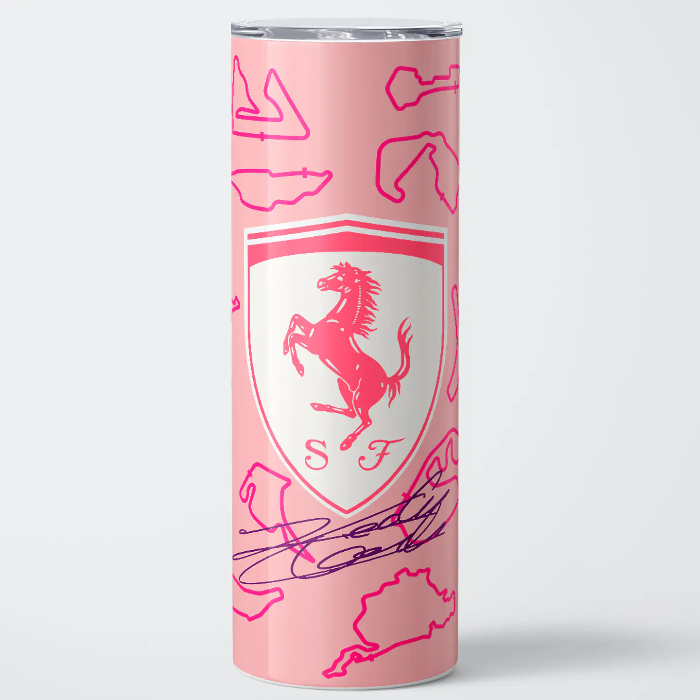 Vaso térmico 600ml - Diseño Charles Leclerc Pink Circuit Edition 1