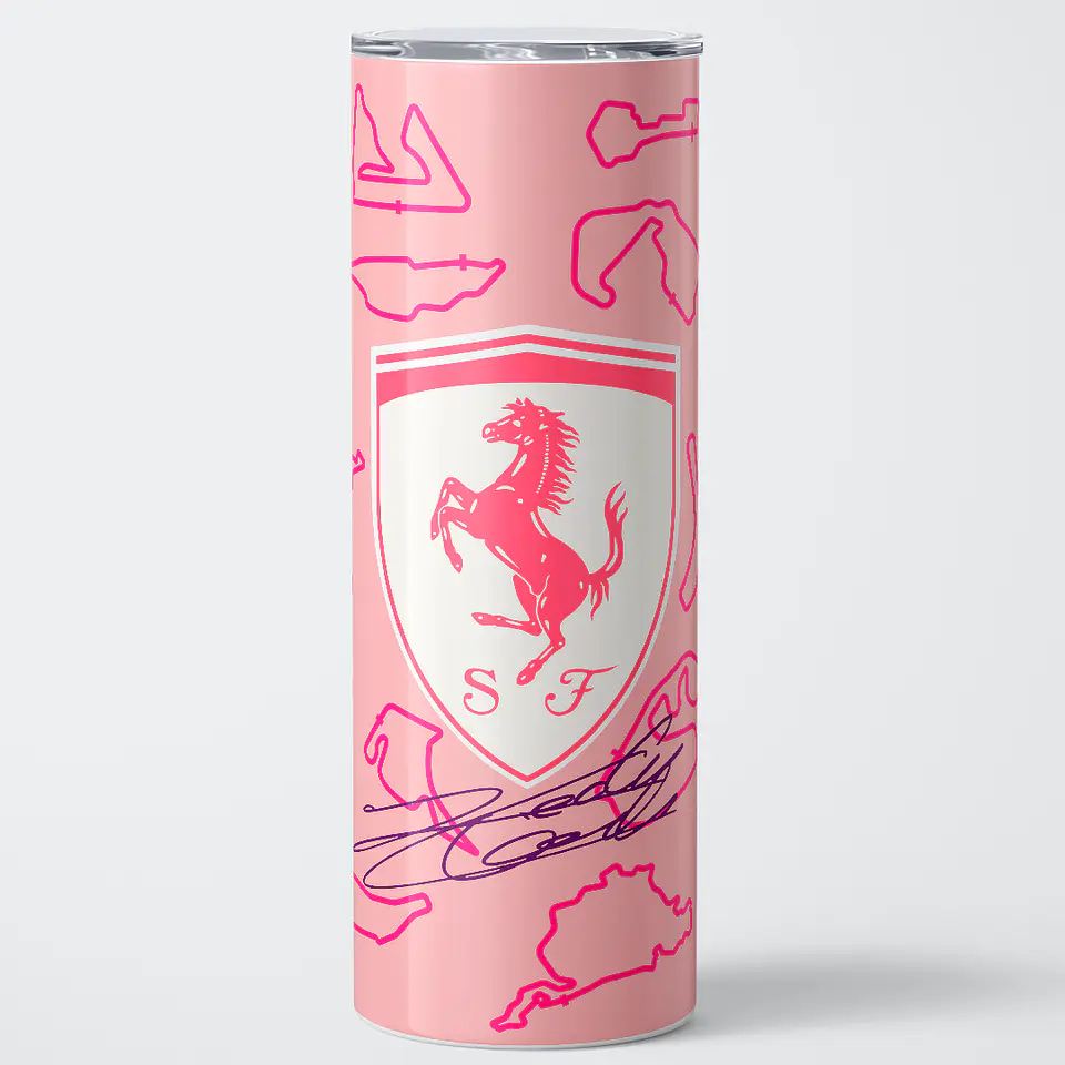 Vaso térmico 600ml - Diseño Charles Leclerc Pink Circuit Edition 1